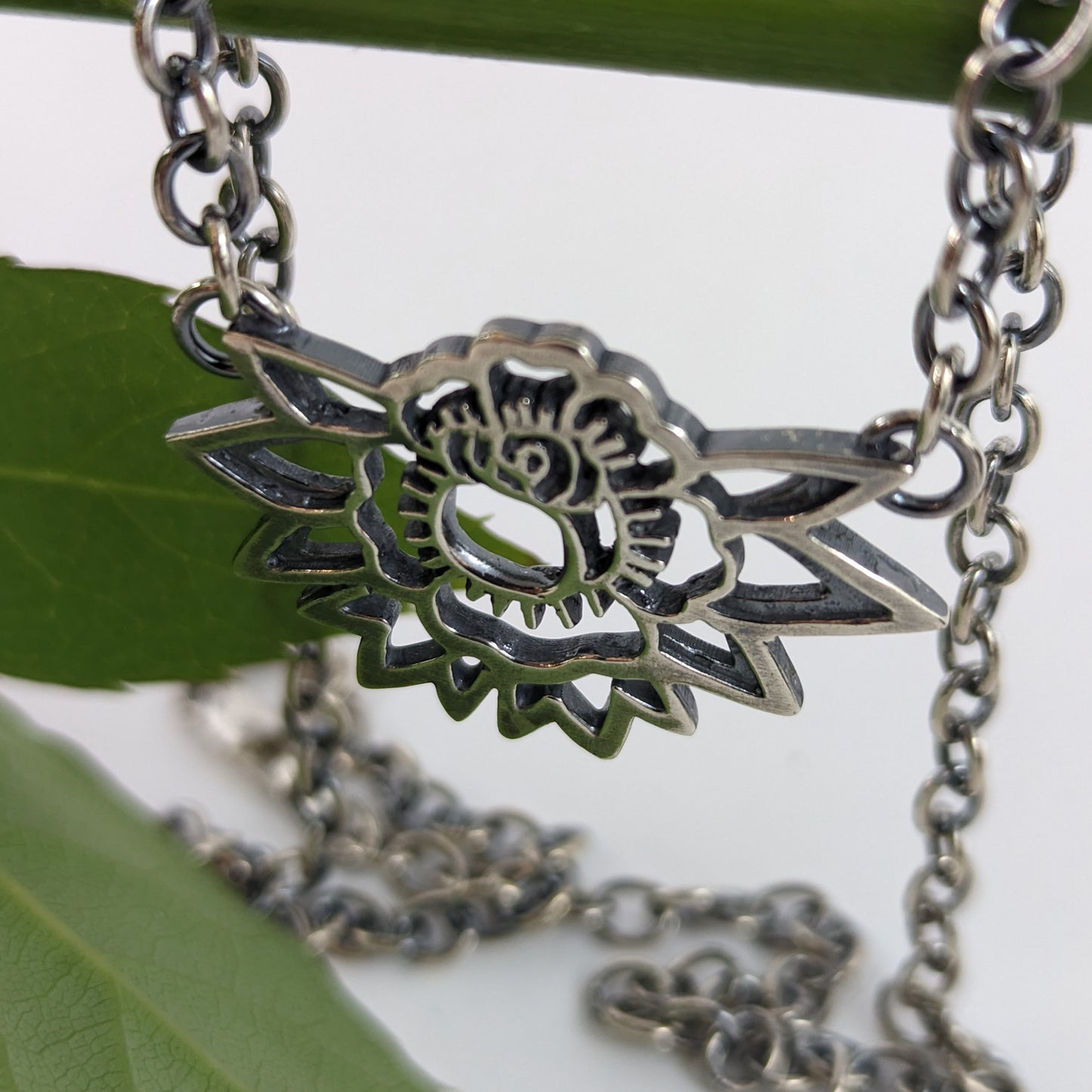 Tattoo Rose Necklace