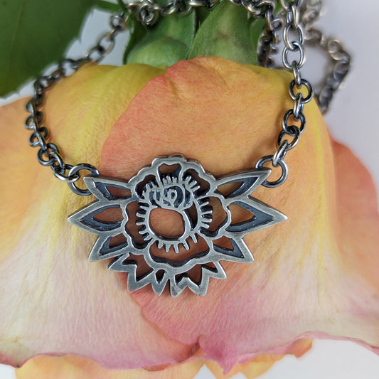 Tattoo Rose Necklace
