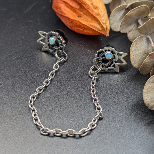 Tattoo Rose & Opal Pin Chain
