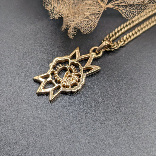 Tattoo Rose Pendant