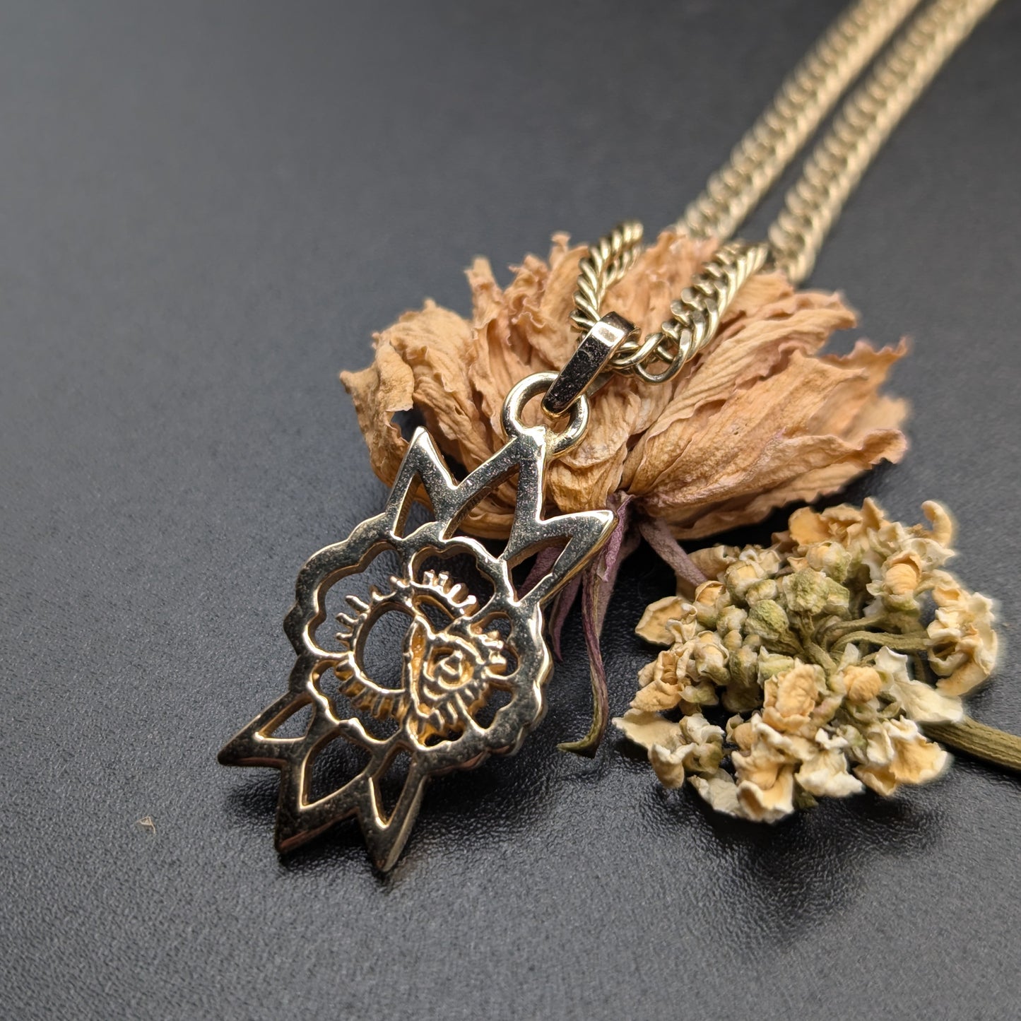 Tattoo Rose Pendant
